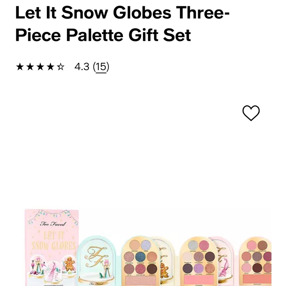 Too Faced Let It Snow Globes Limited Edition 3 piece collection
